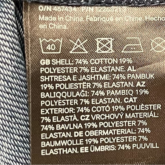 NWOT-H&M Girls' Wide-Leg Pull-On Jeans in Blue Size:9-10 - Picture 9 of 9